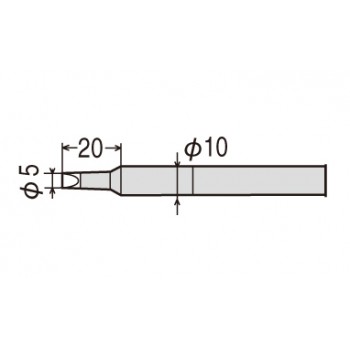 Goot CXR-80 5mm Chisel Tip