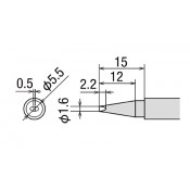 Goot PX-2RT-1.6D Chisel Soldering Tip 1.6mm