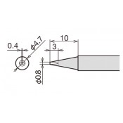 Goot RX-80HRT-0.8D RX-802AS 0.8mm Chisel Tip