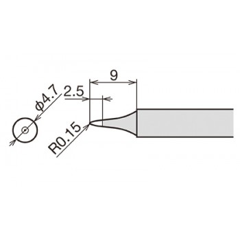 Goot RX-80HRT-SB RX-802AS 0.15mm Short Conical Tip