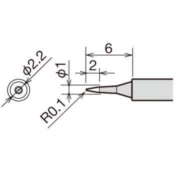 Goot RX-81HRT-SB 0.1mm Conical Tip for RX-81GAS Handpiece