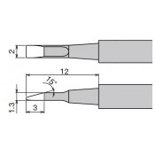 Goot XST-80HRT-2 Soldering Tweezer Tips 2mm