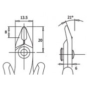 Piergiacomi TR-30-58-R Flush Cut Side Cutters 14awg (1.6mm)