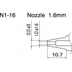 Hakko N1-16 1.6mm Desolder Nozzle for FM-2024/FM2024