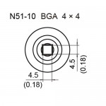 Hakko N51-10 BGA Nozzle 4mm x 4mm for FR810/FR811