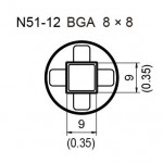 Hakko N51-12 BGA Nozzle 8mm x 8mm for FR810/FR811