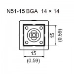Hakko N51-15 BGA Nozzle 14mm x 14mm for FR810/FR811