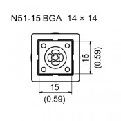 Hakko N51-15 BGA Nozzle 14mm x 14mm for FR810/FR811