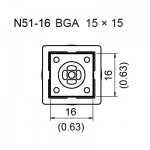 Hakko N51-16 BGA Nozzle 15mm x 15mm for FR810/FR811