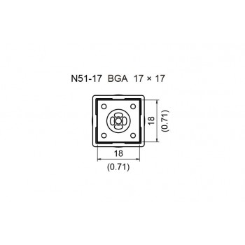 Hakko N51-17 BGA Nozzle 17mm x 17mm for FR810/FR811