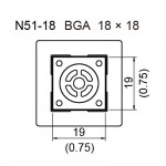 Hakko N51-18 BGA Nozzle 18mm x 18mm for FR810/FR811