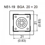 Hakko N51-19 BGA Nozzle 20mm x 20mm for FR810/FR811