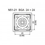 Hakko N51-21 BGA Nozzle 24mm x 24mm for FR810/FR811