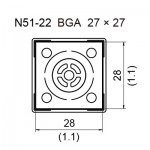 Hakko N51-22 BGA Nozzle 27mm x 27mm for FR810/FR811