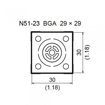 Hakko N51-23 BGA Nozzle 29mm x 29mm for FR810/FR811