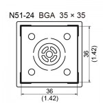 Hakko N51-24 BGA Nozzle 35mm x 35mm for FR810/FR811