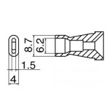 Hakko N60-09 FR400 Desolder Nozzle 1.5x6.2mm