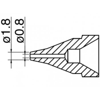 Hakko N61-04 FR410/FR301 Desolder Nozzle 0.8mm Slim