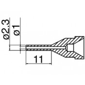 Hakko N61-12 FR410/FR301 Desolder Nozzle 1.0mm Long Type