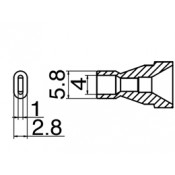 Hakko N61-16 FR410/FR-301 Desolder Nozzle 4mm x 1mm