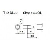 Hakko T12-DL32 FX950/FX951/FM203 3.2mm Long Chisel Soldering Tip