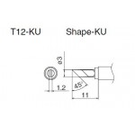 Hakko T12-KU FX950/FX951/FM203 3.0mm Knife Soldering Tip
