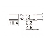 Hakko T12-1001 FX950/FX951/FM203 Tunnel 5.1 x 4.6mm Soldering Tip 