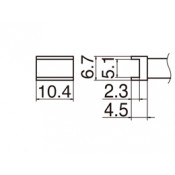 Hakko T12-1001 FX950/FX951/FM203 Tunnel 5.1 x 4.6mm Soldering Tip 