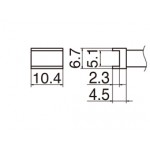 Hakko T12-1002 FX950/FX951/FM203 Tunnel 5.1 x 10.4mm Soldering Tip 