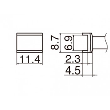Hakko T12-1006 FX950/FX951/FM203 Tunnel 6.9 x 11.4mm Soldering Tip 