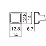 Hakko T12-1203 FX950/FX951/FM203 Quad 12.8 x 12.8mm Soldering Tip 