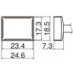 Hakko T12-1205 FX950/FX951/FM203 Quad 23.4 x 17.3mm Soldering Tip 