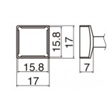 Hakko T12-1208 FX950/FX951/FM203 Quad 15.8 x 15.8mm Soldering Tip 
