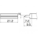 Hakko T12-1403 FX950/FX951/FM203 21.2mm Spatula Soldering Tip 