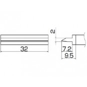 Hakko T12-1405 FX950/FX951/FM203 32mm Spatula Soldering Tip 