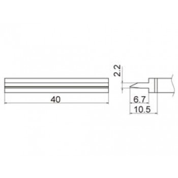 Hakko T12-1406 FX950/FX951/FM203 40mm Spatula Soldering Tip 