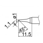 Hakko T12-BC1 FX950/FX951/FM203 1mm Bevel Soldering Tip