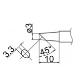 Hakko T12-BC3 FX950/FX951/FM203 3mm Bevel Soldering Tip