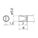 Hakko T12-D52 FX950/FX951/FM203 5.2mm Chisel Soldering Tip