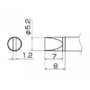 Hakko T12-D52 FX950/FX951/FM203 5.2mm Chisel Soldering Tip