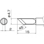 Hakko T12-K FX950/FX951/FM203 4.7mm Knife Soldering Tip