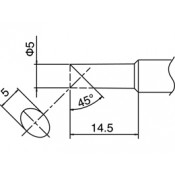 Hakko T18-C5 FX888 5mm Bevel Soldering Tip