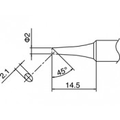 Hakko T18-C2 FX-888 2mm Bevel Soldering Tip