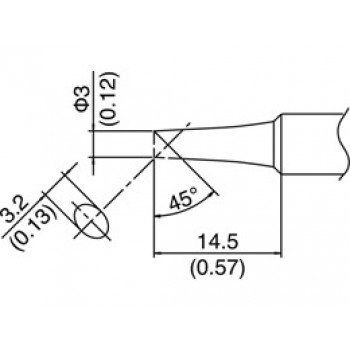 Hakko T18-C3 FX-888 3mm Bevel Soldering Tip
