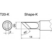 Hakko T20-K FX838 5mm Knife Soldering Tip