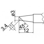 Hakko T20-BCF3 FX838 3mm Bevel Soldering Tip