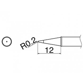 Hakko T31-01BL FX100 0.2mm Long Conical Soldering Tip 450°C