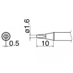 Hakko T31-01D16 FX100 1.6mm Chisel Soldering Tip 450°C