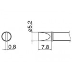 Hakko T31-02D52 FX100 5.2mm Chisel Soldering Tip 400°C