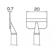 Hakko T8-1010 FM2022 20L Soldering Tips